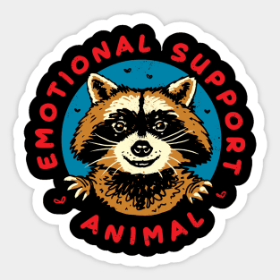 Emotional support animal for black tshirt Sticker